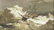 william r clark robert mcclures skepp invepp i nvestigator sitter fast i isen norr om bankon 1850-52 painting